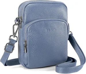 befen Small Genuine Leather Crossbody Bag for Women Trendy Crossbody Purses with RFID Blocking Card Slots