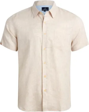 Ben Sherman Men's Linen Shirt - Regular Fit Short Sleeve Button Down Woven Linen Shirt (S-XL)