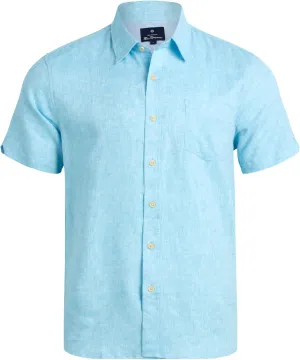 Ben Sherman Men's Linen Shirt - Regular Fit Short Sleeve Button Down Woven Linen Shirt (S-XL)