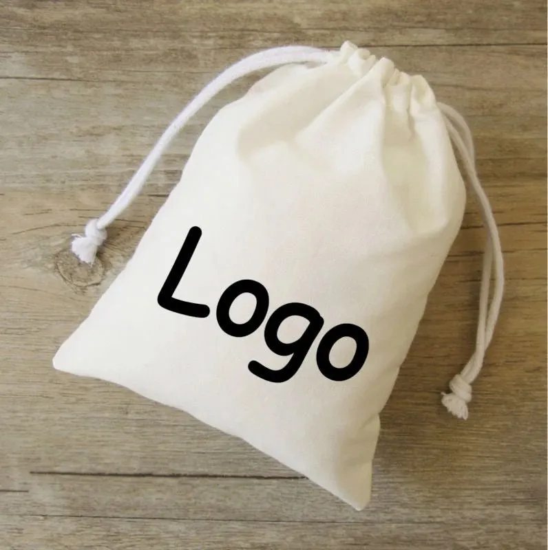 Biege Cotton Dust Bags, Cotton Muslin bag, Jewelry Bag Bulk, Custom logo bag, Cotton drawstring bag, Reusable Bags