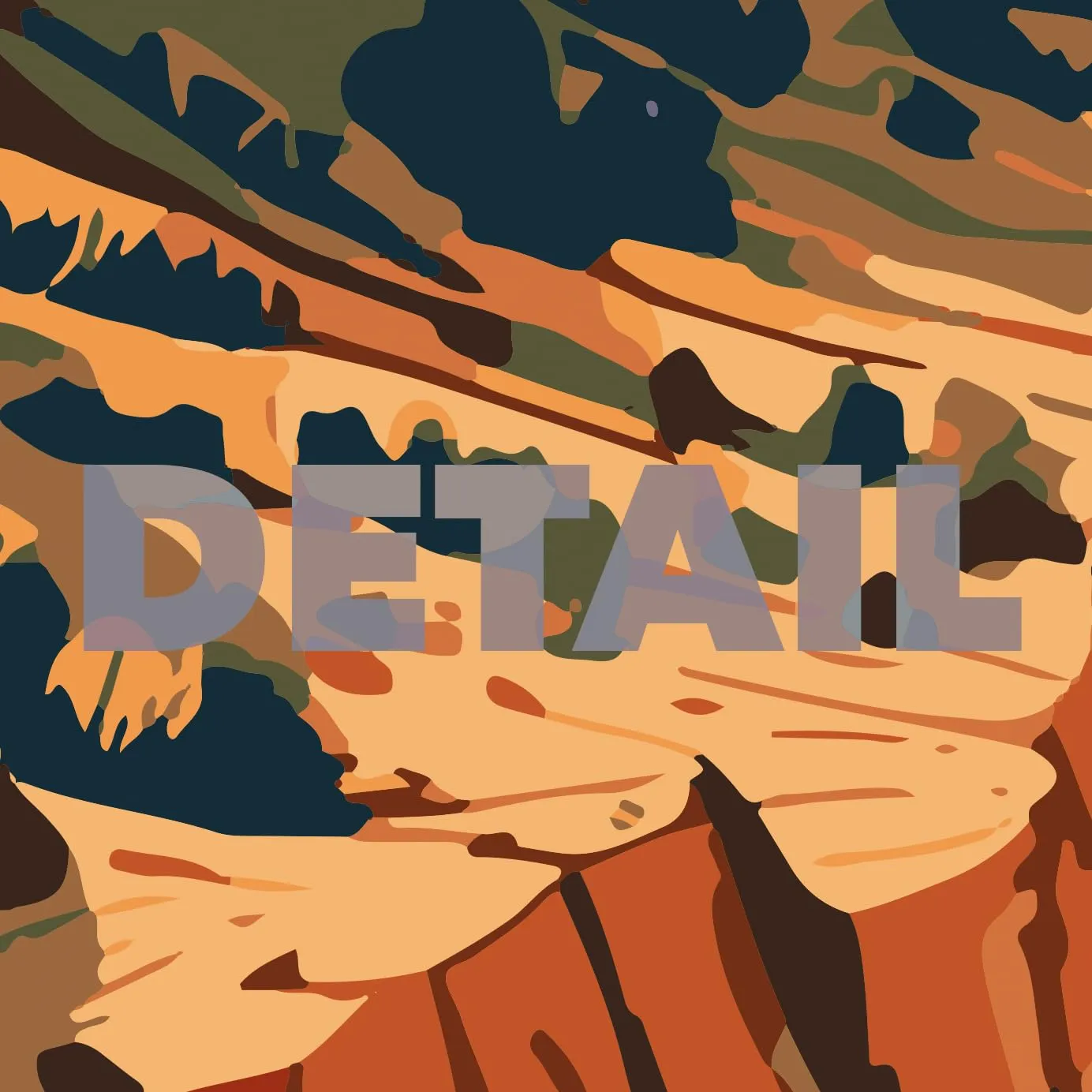 Big Bend National Park Modern Style Travel Poster - 8x10-12x18-18x24-24x36 / 4x6 Postcard Designer Series Art Print USA United States Wall Art Texas (12x18 Inch Poster)