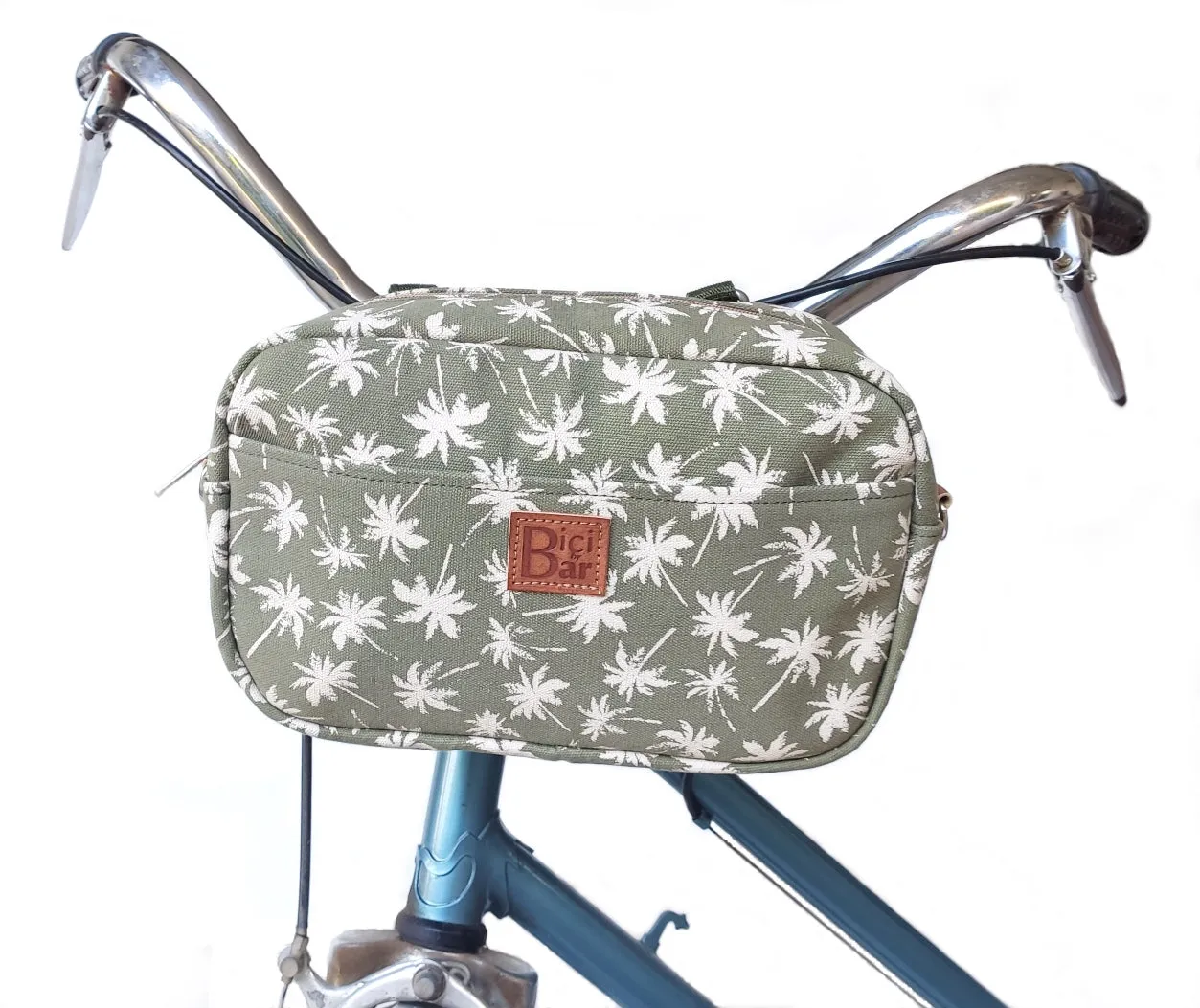 BIKE PACK -  Handlebar Green Palms canvas