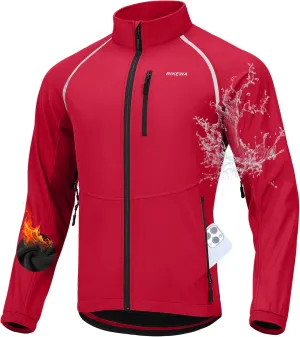 Bikewa Men's Winter Cycling Jackets Thermal Warm Water Resistant Bike Running Windproof Jacket