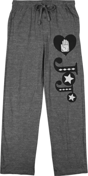 Bioworld JoJo's Bizarre Adventure JoJo Star Men's Heather Gray Drawstring Sleep Pajama Pants