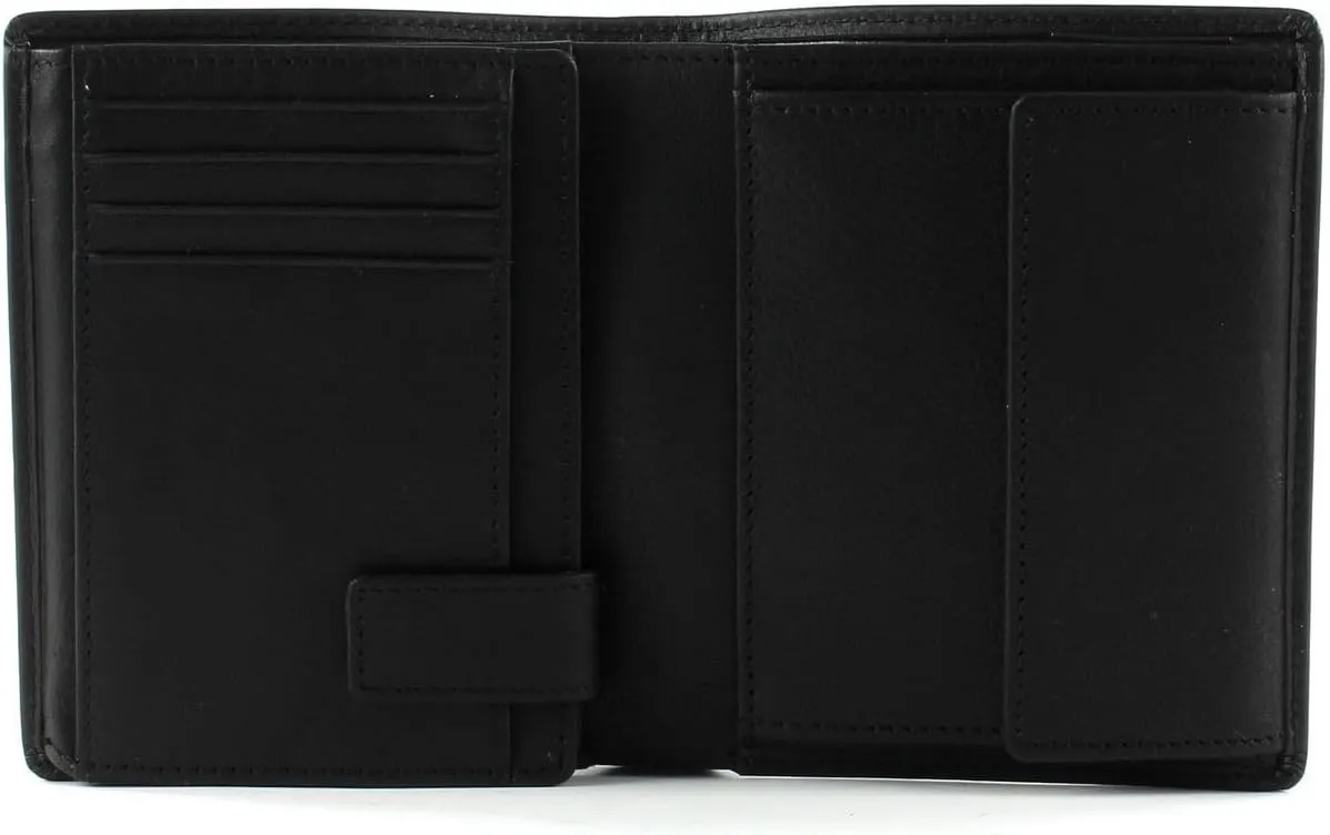 Blackwall Billfold V8 Wallet RFID Leather 10 cm, Black, Einheitsgröße, coin purse