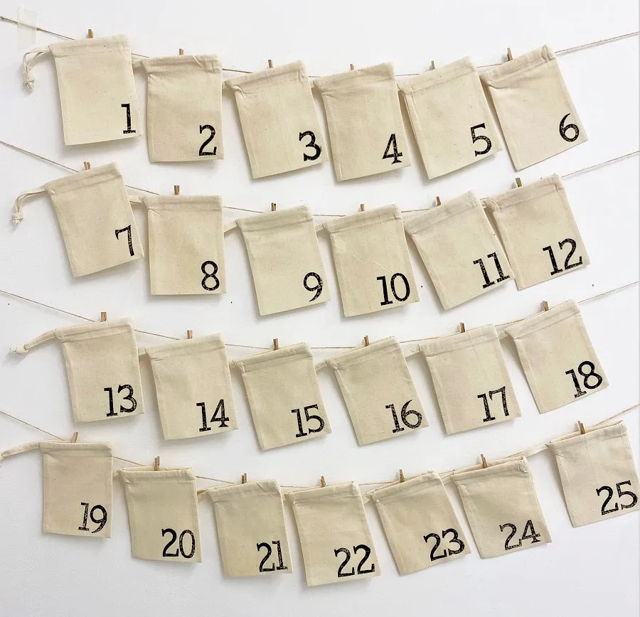 Block Printing Kit - Drawstring Bag Advent Calendar
