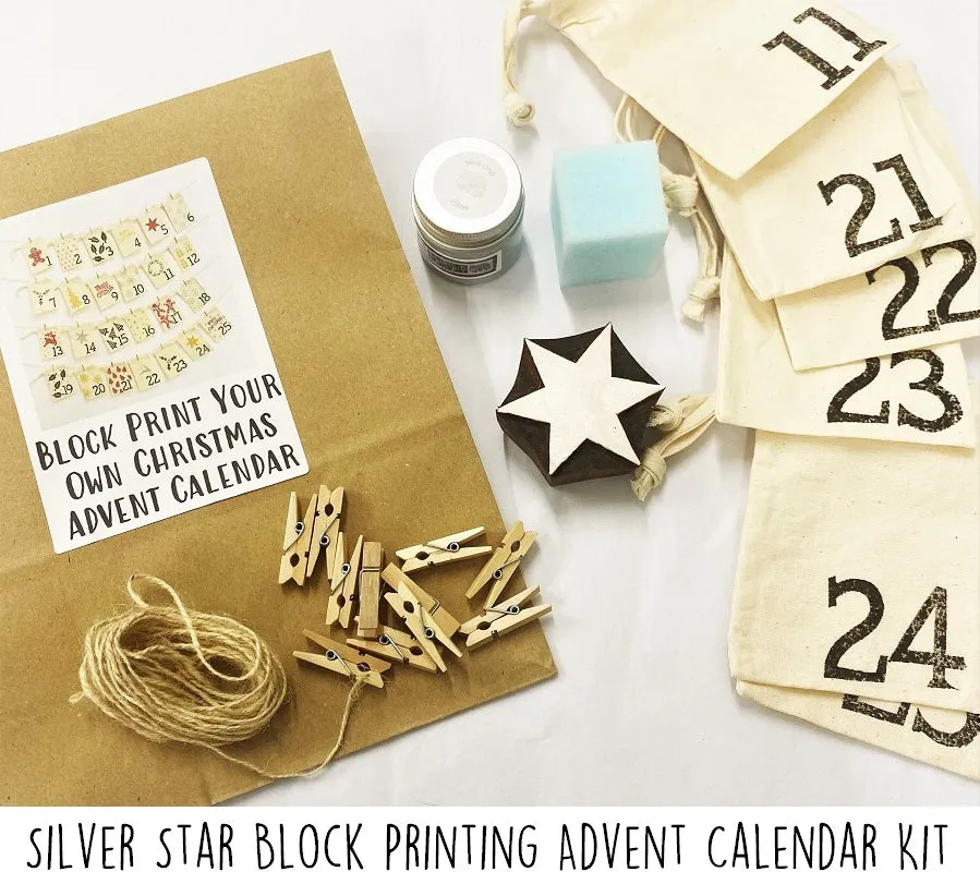 Block Printing Kit - Drawstring Bag Advent Calendar