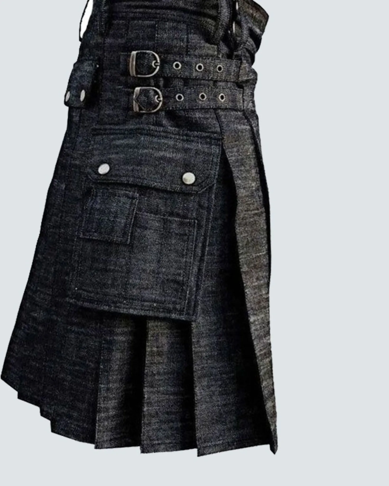 Blue Denim Utility Kilt – Durable, Stylish, and Functional Workwear