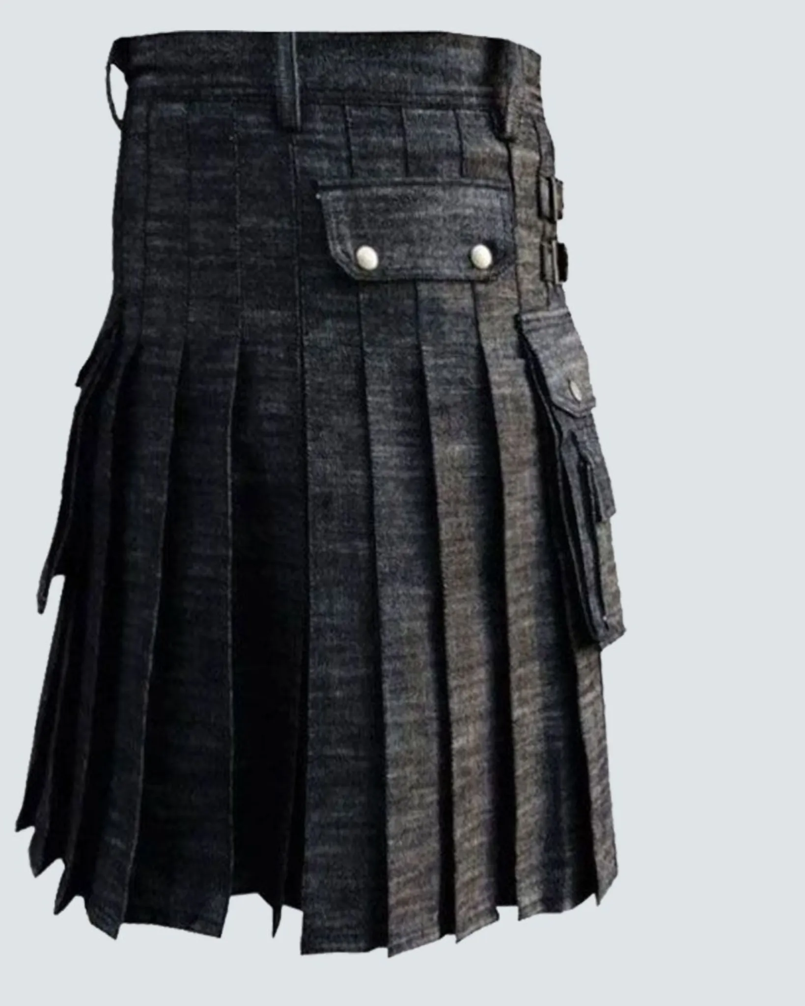 Blue Denim Utility Kilt – Durable, Stylish, and Functional Workwear