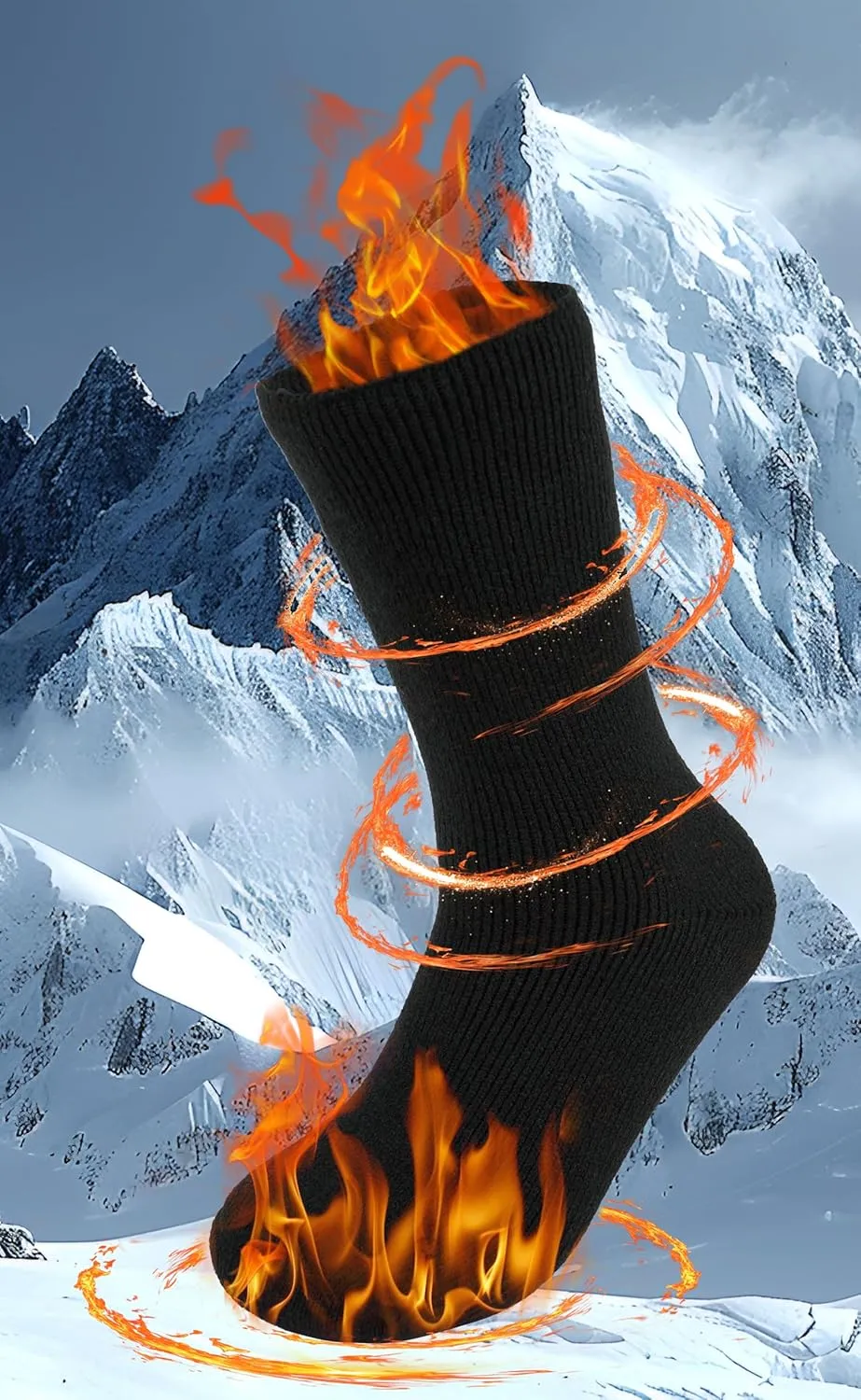 BomKinta Thermal Socks Men - Winter Warm Socks for Cold Weather Crew Socks - Cozy Soft Thick Christmas Boot Socks Size 7-11