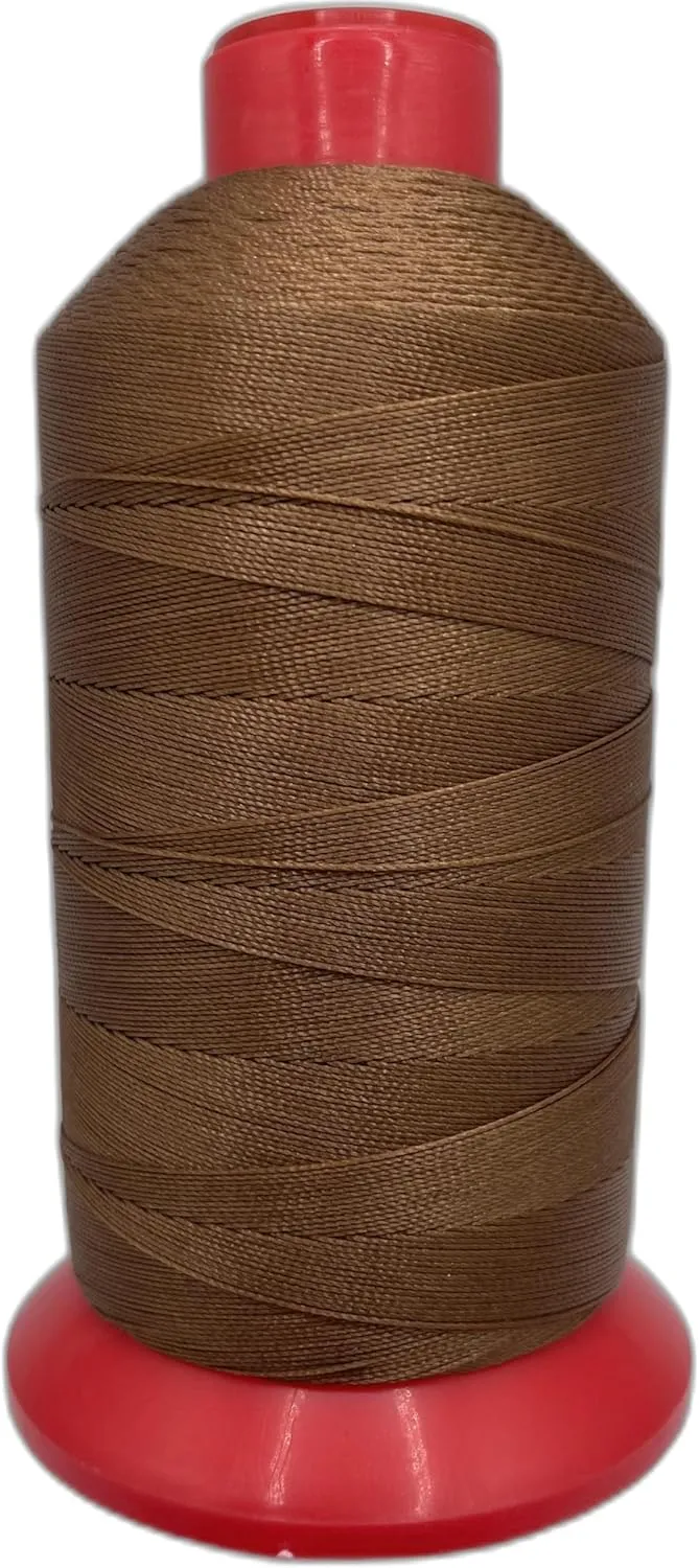 Bonded Nylon Sewing Thread #92 T90 1850yds for Outdoor, Upholstery (Brown)