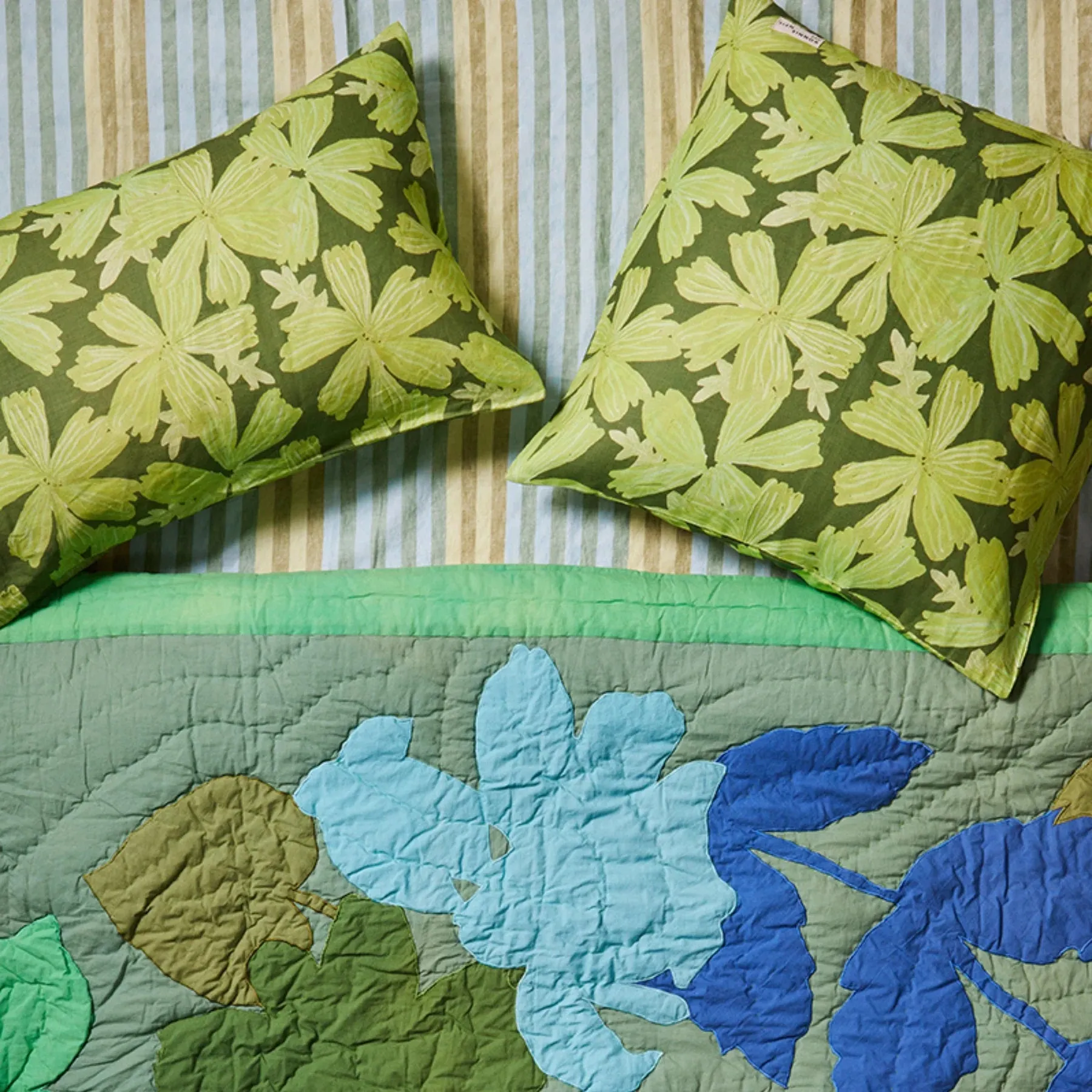 Bonnie & Neil Mave Khaki European Pillowcases