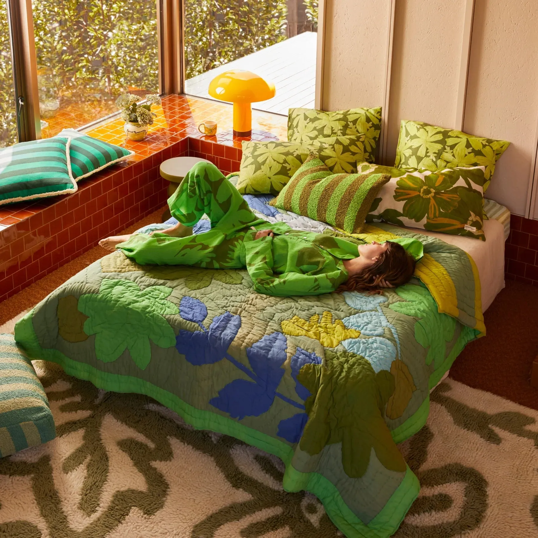 Bonnie & Neil Mave Khaki European Pillowcases