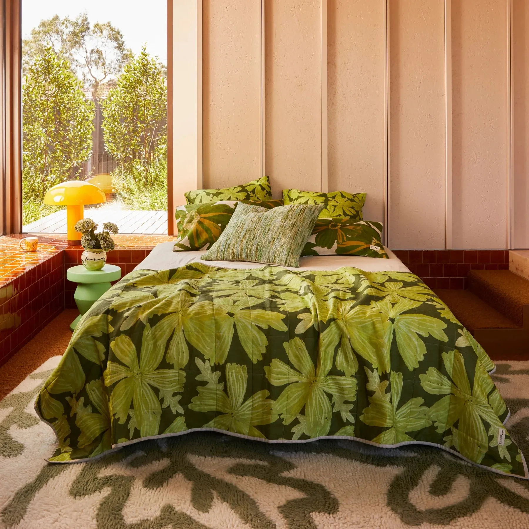Bonnie & Neil Mave Khaki European Pillowcases