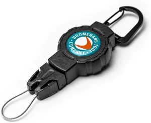 Boomerang Tool Company Fishing Medium Retractable Gear Tether, Rotating Belt Clip, 36" Retractable Cord, 6 oz. Retraction Force, Black Polycarbonate Case, Universal Attachment
