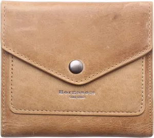 Borgasets Small Wallet for Women Genuine Leather RFID Blocking Card Holder Organizer Pocket Compact Bifold Ladies Mini Purse
