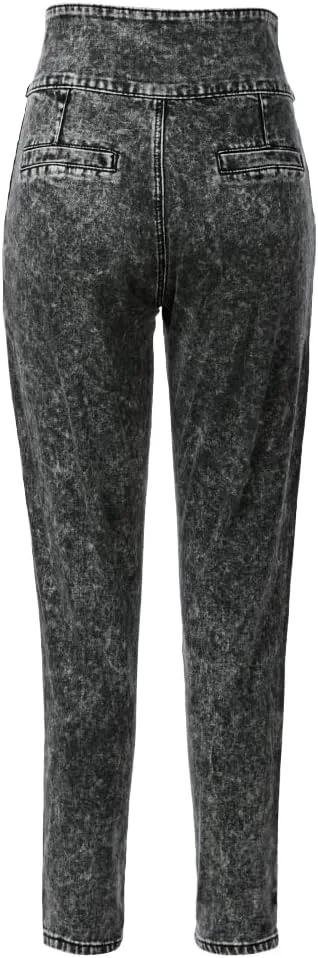 Bow Together Washed Denim Pants