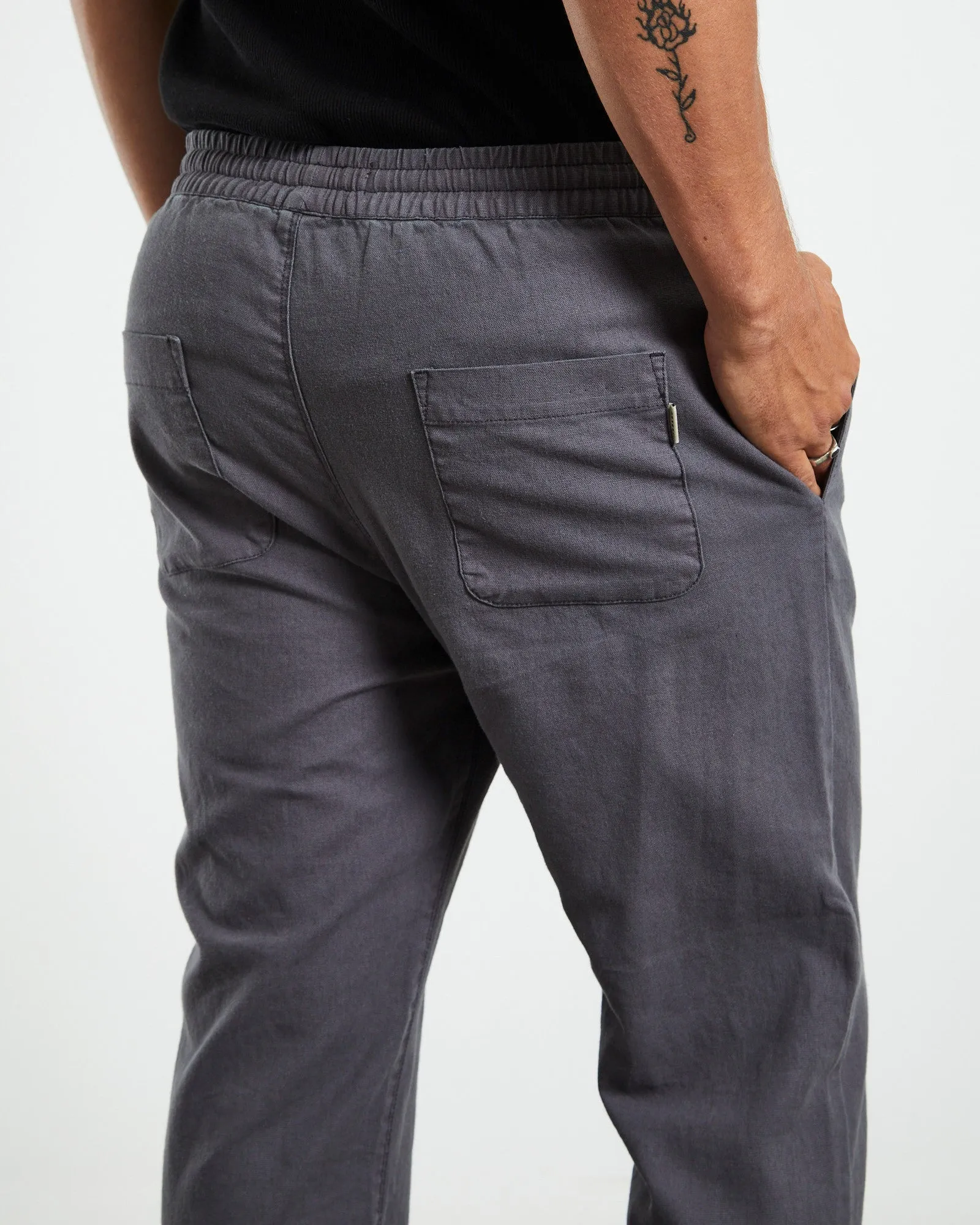 Brody Linen Pants Charcoal Grey