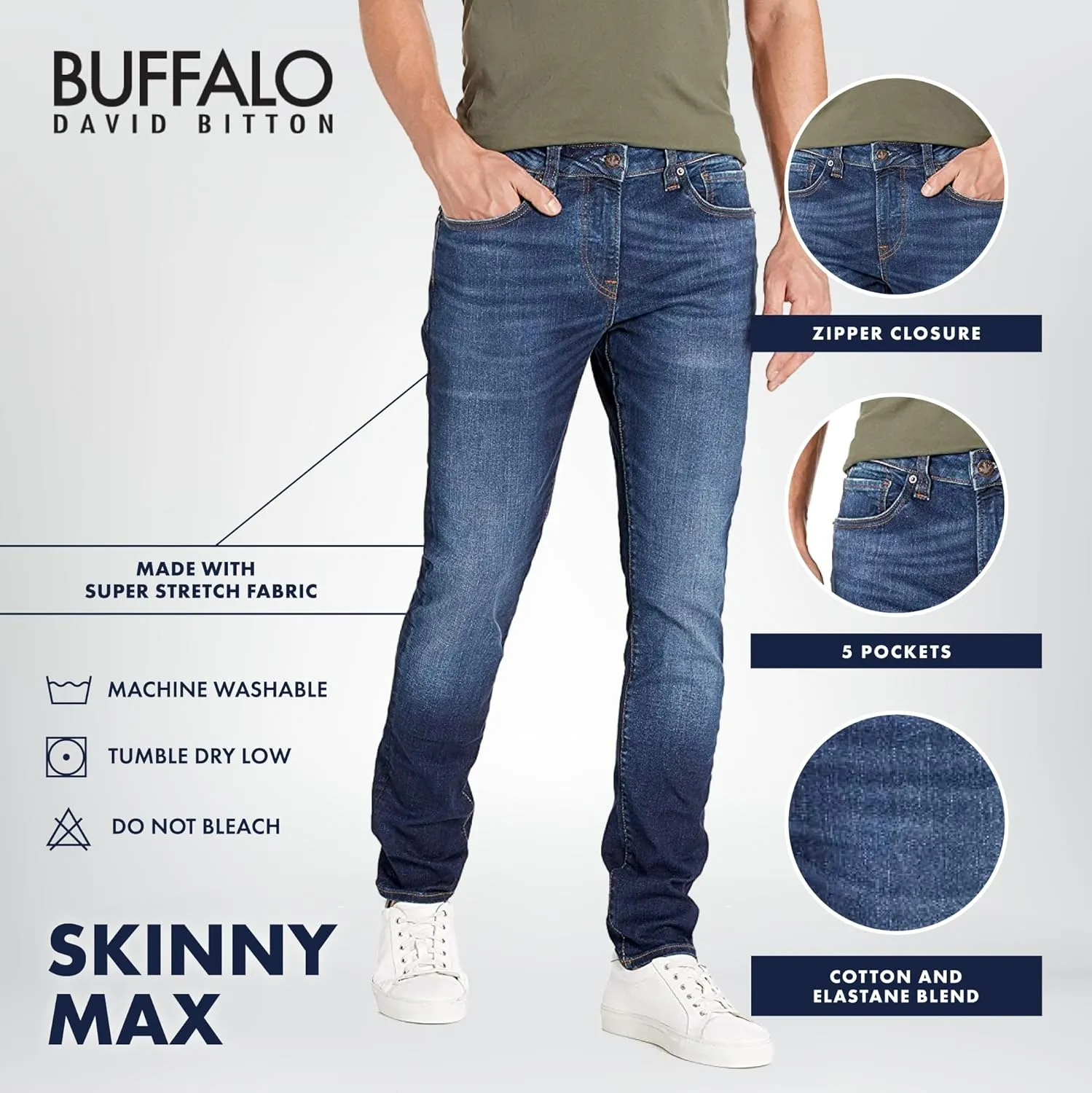 Buffalo David Bitton Men's Skinny Max Jeans