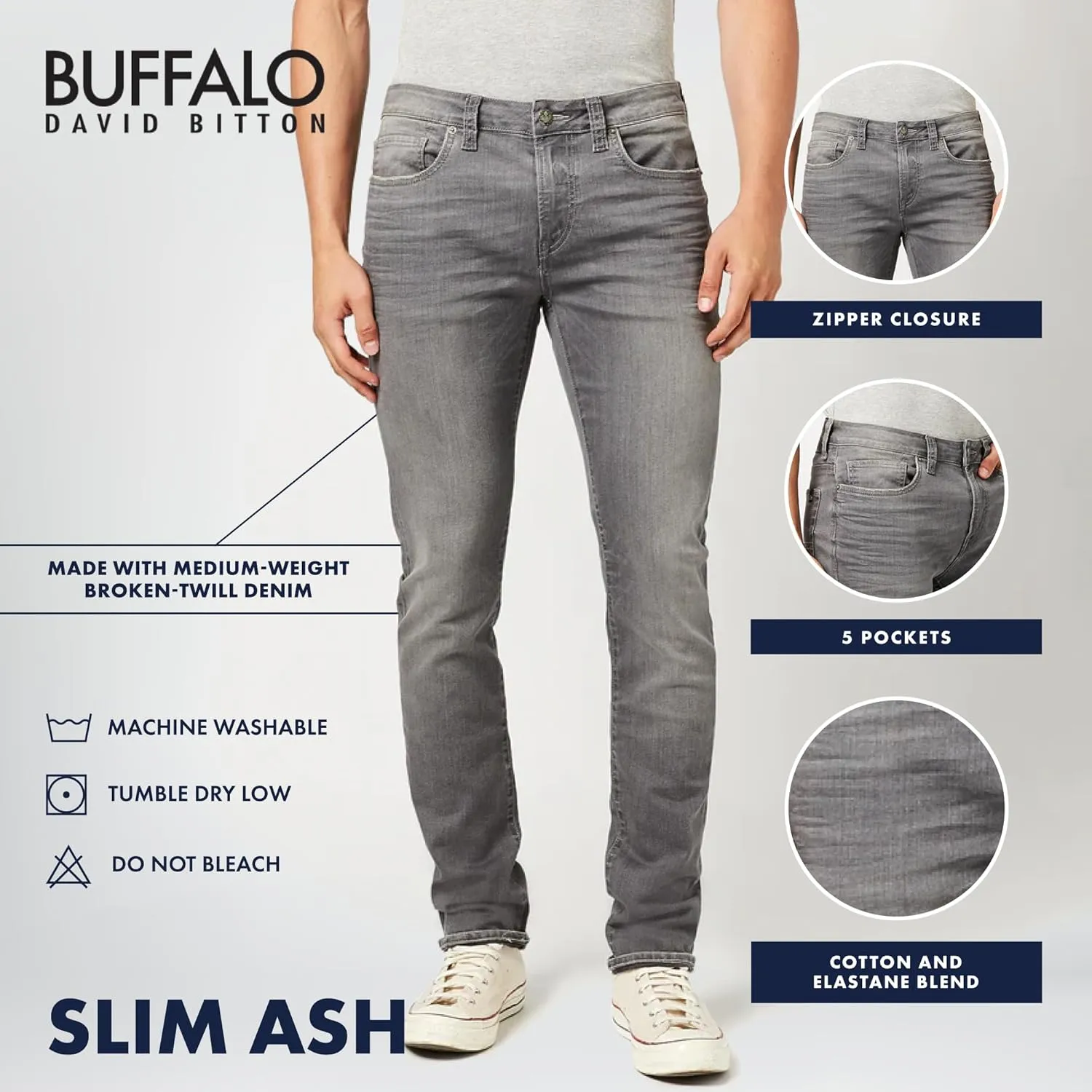 Buffalo David Bitton Men's Slim Ash Jeans