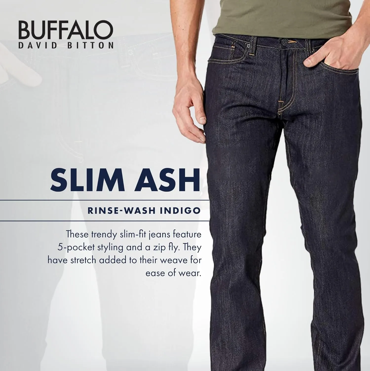 Buffalo David Bitton Men's Slim Ash Jeans
