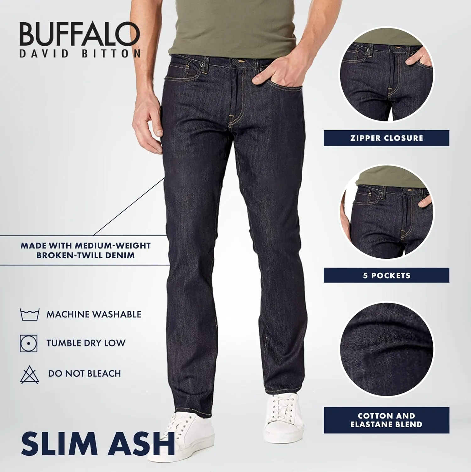 Buffalo David Bitton Men's Slim Ash Jeans