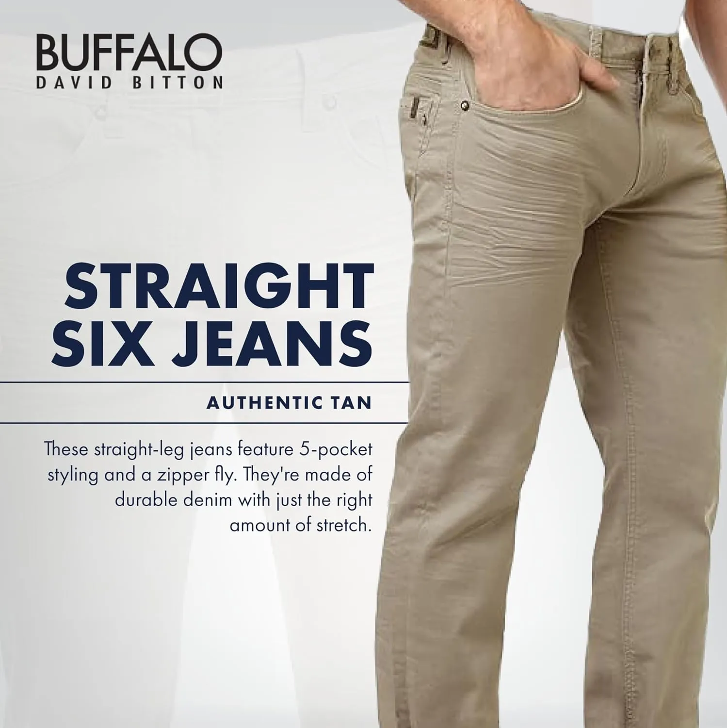 Buffalo David Bitton Men's Straight Six Jeans