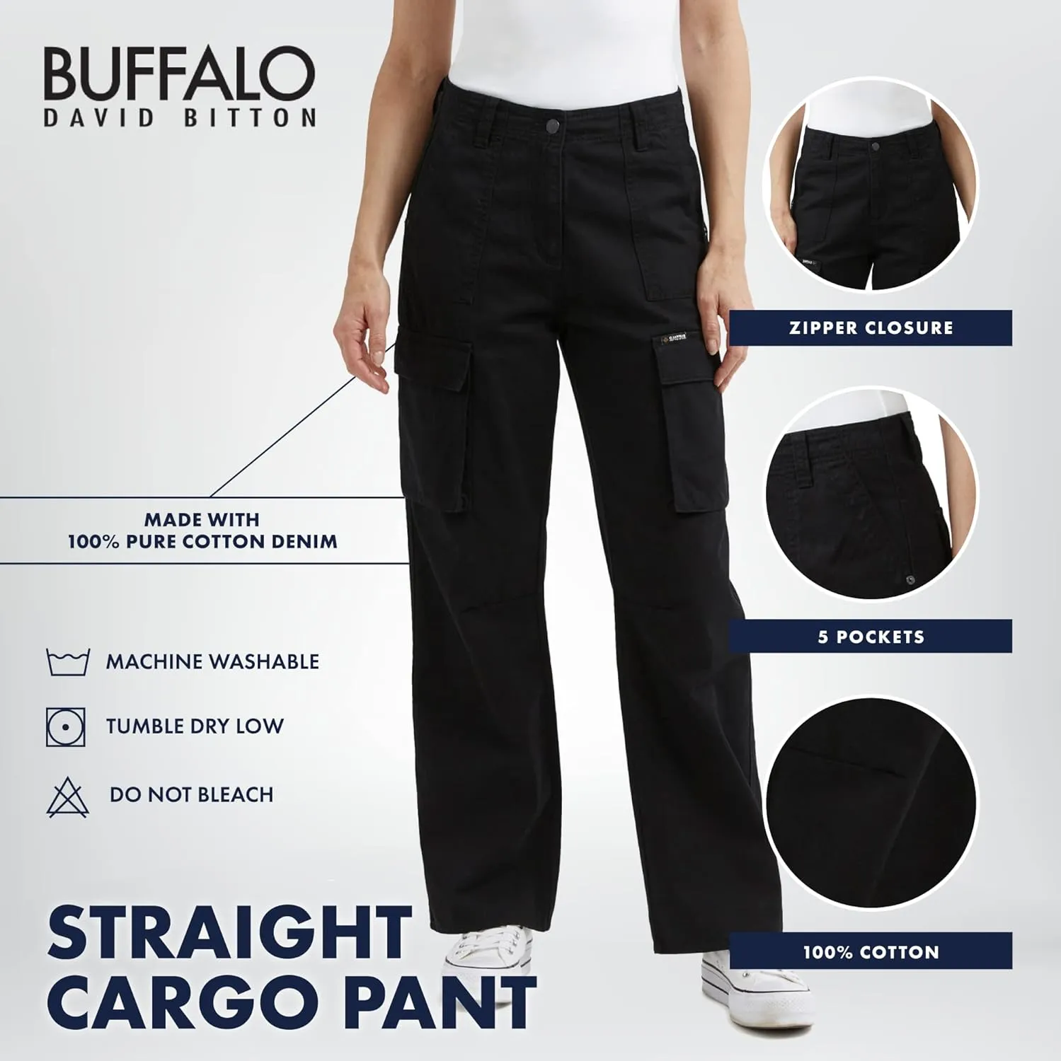 Buffalo David Bitton Women's Straight Cargo