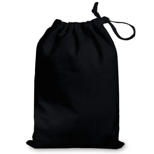Bulk Plain Black Cotton Drawstring Sack - 20"x27"-BLANK  Sack Large COTTON-Bulk Pricing Santa Sacks-Wholesale Cotton Sacks Laundry bag