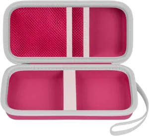 Case Compatible with Texas Instruments TI-30XS for MultiView Scientific Calculator, Storage Holder Carrying Organizer Bag with Mesh Pocket for Pens, Pencil, Batteries and Accessories (Box Only)-Pink