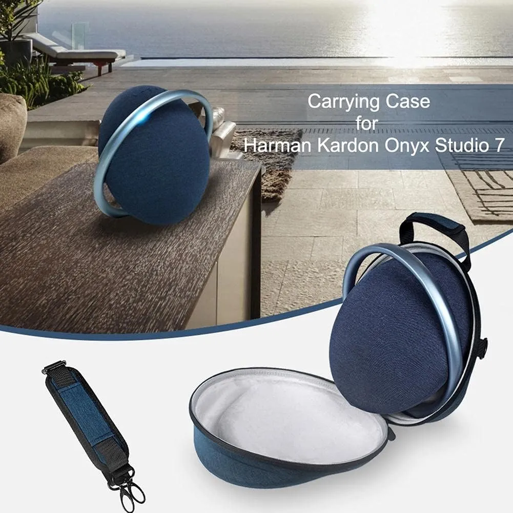Case for Harman Kardon Onyx Studio 7,Portable Hard Carrying Storage Case Shoulder Bag with Cable Bag for HK Onyx Studio 7 Wireless Speaker (Blue)