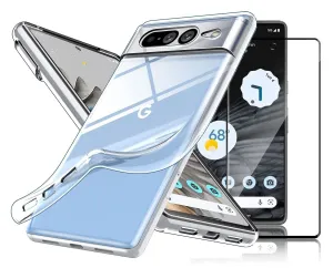 Case Google Pixel 7 Pro , Clear Cover & Glass Screen Protector