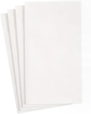 Caspari White Pearl Paper Linen Guest Towel Napkins, Four Packs of 12