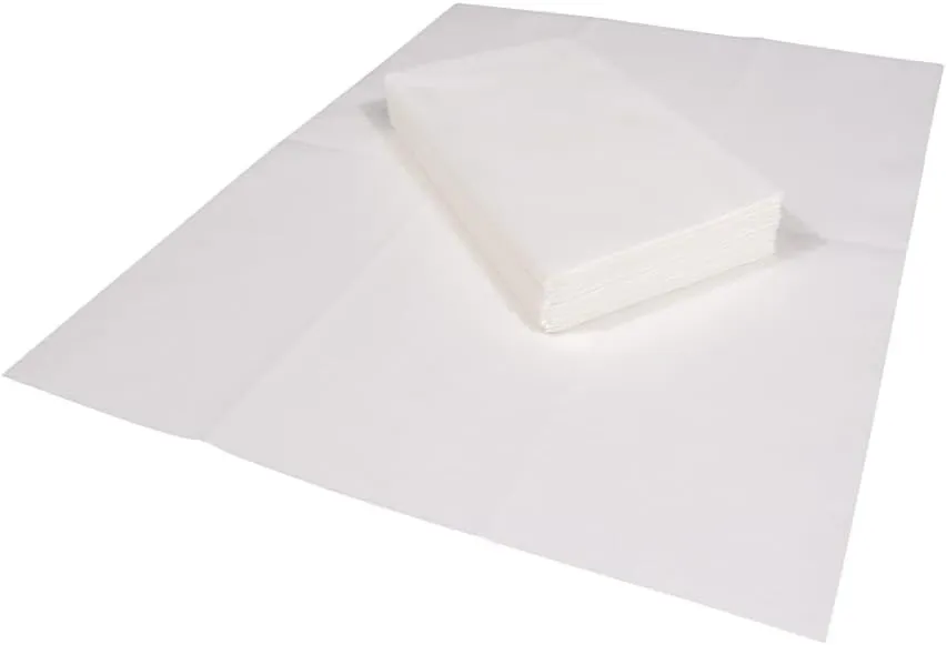 Caspari White Pearl Paper Linen Guest Towel Napkins, Four Packs of 12