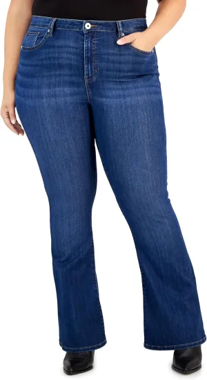 Celebrity Pink Womens Plus Stretch Cotton Flare Jeans