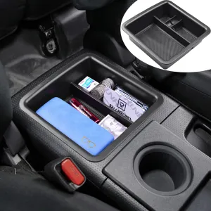 Center Console Organizer Compatible with FJ Cruiser (2007-2021) Accessories, Insert Armrest Box ABS Secondary Storage Tray Coin Container, Black