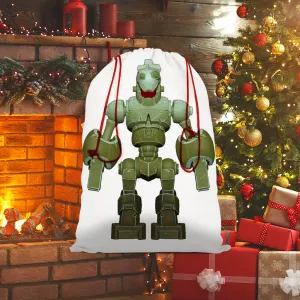 CG Robot Character Sublimation Linen Drawstring Sack