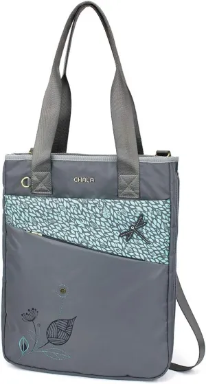 CHALA CV-Venture Zip-Around Tote - RFID Protected Expandable Shoulder Purse Tote Bag with Detachable Crossbody Strap