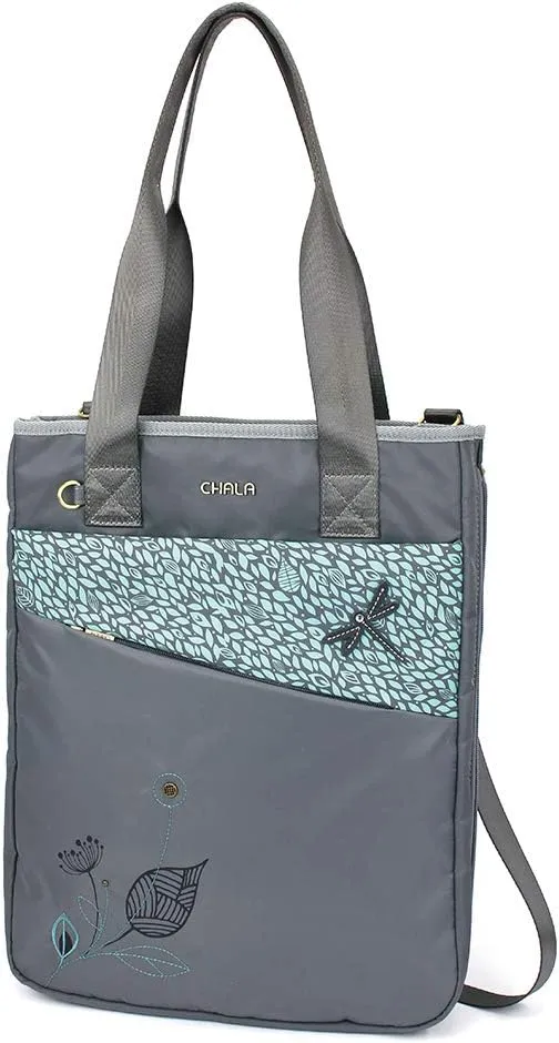 CHALA CV-Venture Zip-Around Tote - RFID Protected Expandable Shoulder Purse Tote Bag with Detachable Crossbody Strap