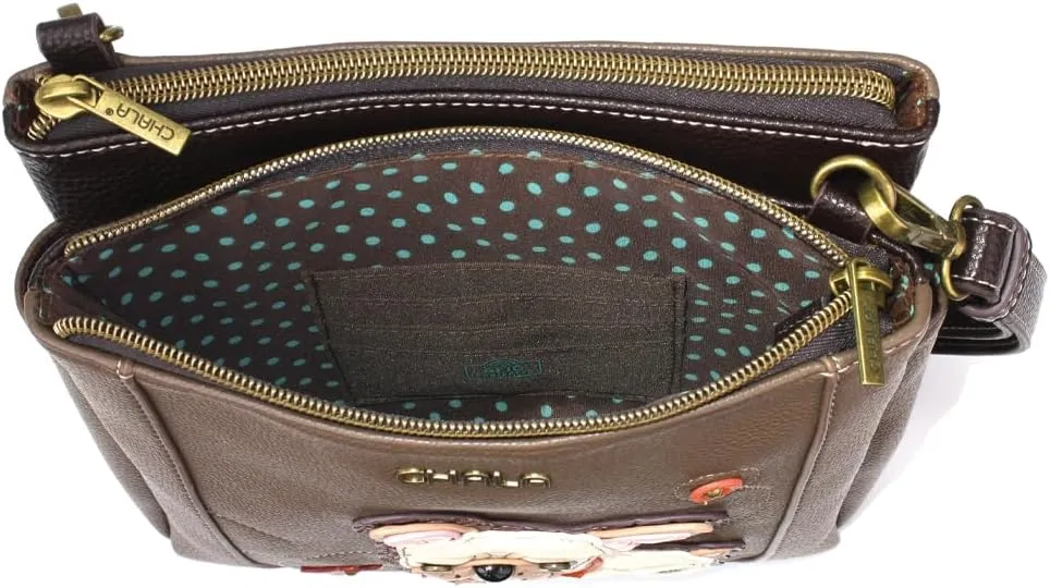CHALA Merry Messenger RFID Protected Women Faux Leather Shoulder Purse with Adjustable Crossbody Strap