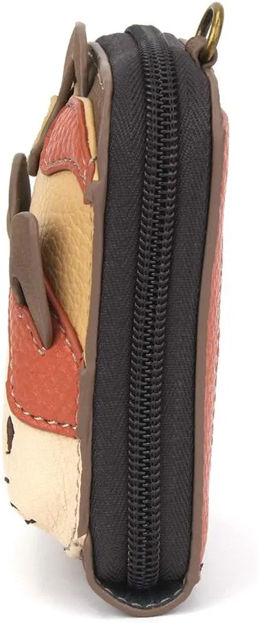 CHALA RFID Cute-C Credit Card Holder Wallet Wristlet - Women Faux Leather Cute-C with Strap