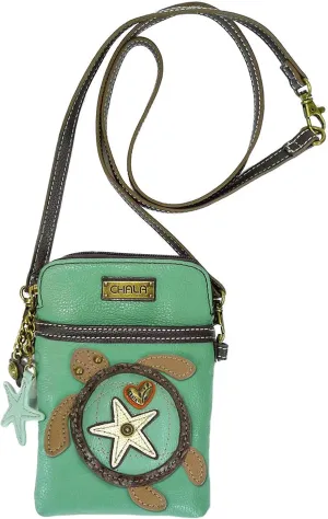 Chala Sea Turtle Cellphone Crossbody Handbag - Convertible Strap