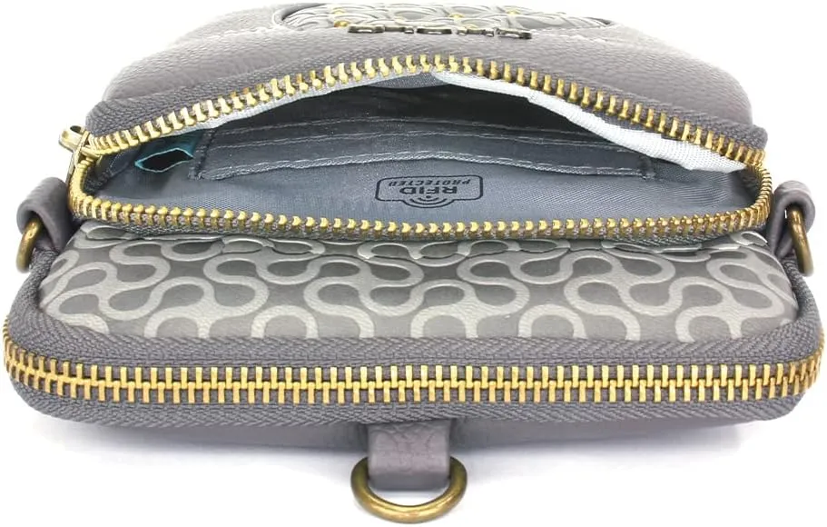 CHALA UNI Cellphone Xbody - Womens RFID Protected Faux Leather Crossbody Bag with Adjustable Strap