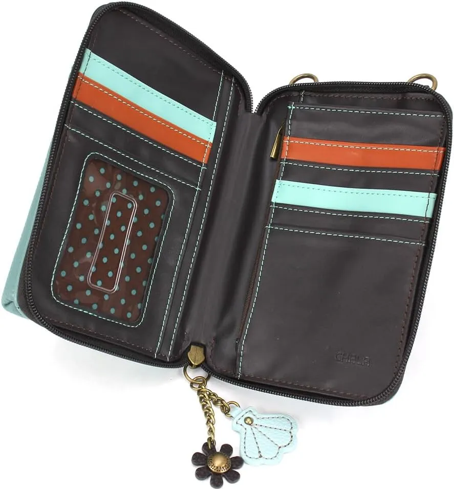 CHALA Wallet Crossbody Cell Phone Purse - Women Faux Leather Multicolor Handbag with Adjustable Strap