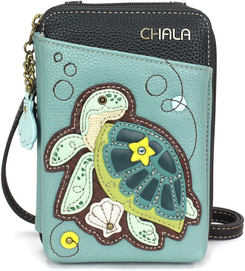 CHALA Wallet Crossbody Cell Phone Purse - Women Faux Leather Multicolor Handbag with Adjustable Strap