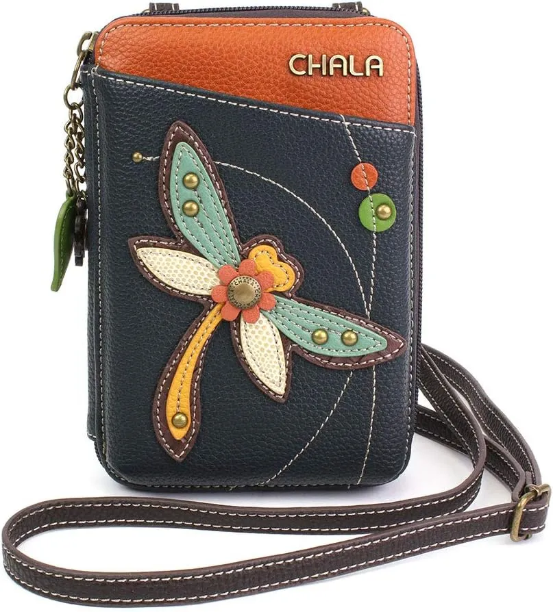 CHALA Wallet Crossbody Cell Phone Purse - Women Faux Leather Multicolor Handbag with Adjustable Strap