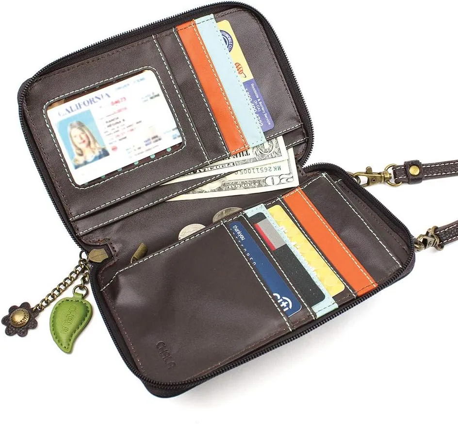CHALA Wallet Crossbody Cell Phone Purse - Women Faux Leather Multicolor Handbag with Adjustable Strap