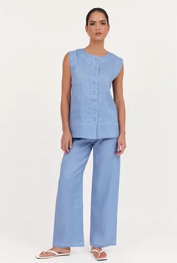 Chandler Drawstring Linen Pant