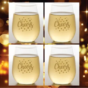 CHEERS GOLD Shatterproof Wine Glasses