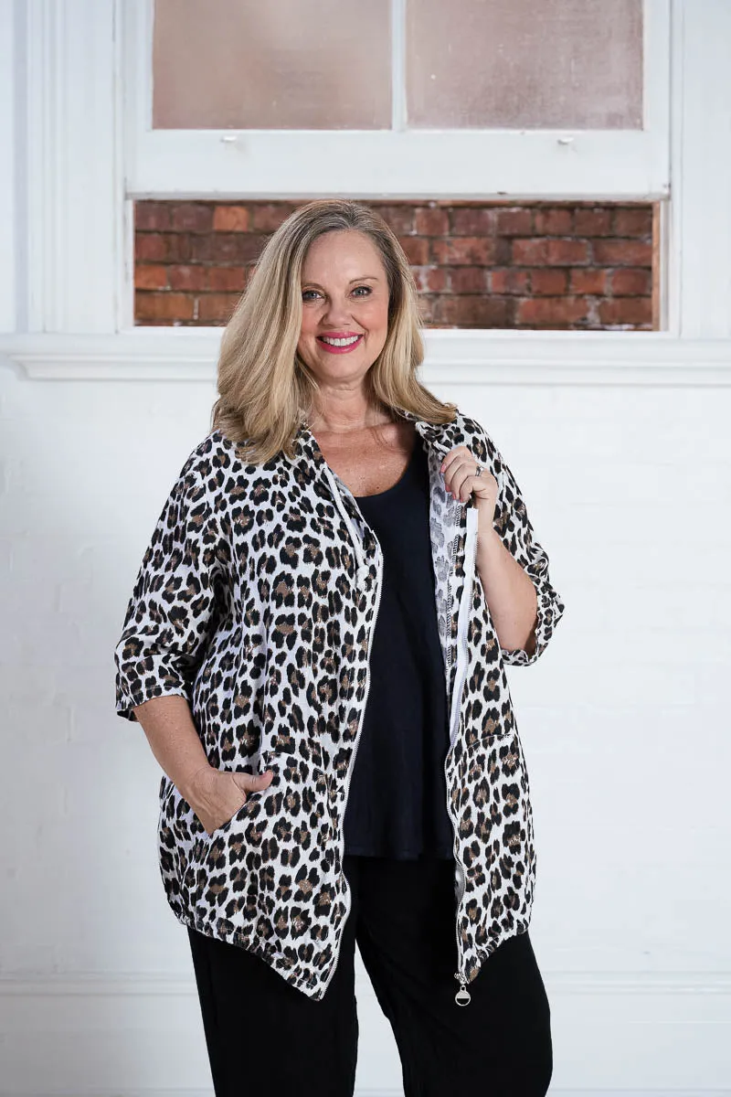 Cheetah Linen Jacket